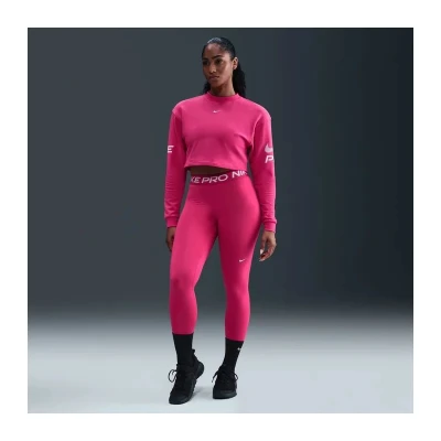 Nike W NP DF FLC CREW TT GRX RUSH PINK/PINK FOAM/WHITE dámská mikina
