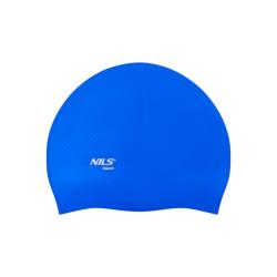 NILS Aqua Silikonová čepice NQC Dots modrá