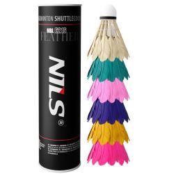 NILS Bedmintonové loptičky z peria NBL6216 multicolor 6 ks