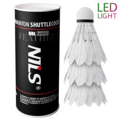 NILS Badmintonové míčky z peří NBL6223 s LED 3 ks