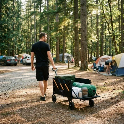 Nils Camp NC2608 oranžový kempingový vozík (VÝPRODEJ)