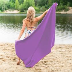 NILS CAMP Ručník z mikrovlákna NCR12 fialová/oranžová (VÝPRODEJ)