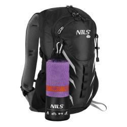 NILS CAMP Ručník z mikrovlákna NCR12 fialová/oranžová (VÝPRODEJ)