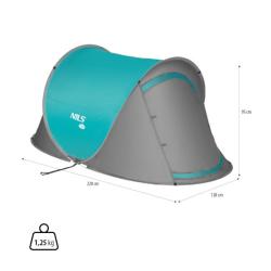 NILS CAMP Samorozkládací plážový stan NC3743 tyrkysový