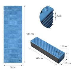 NILS Skládací pěnová karimatka NC1768 modrá