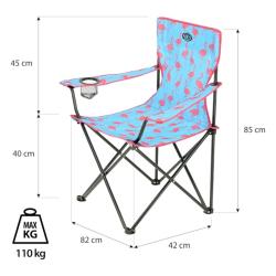 NILS CAMP Skládací židle NC3045 plameňáci