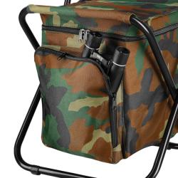 NILS CAMP Skládací židle s úložným prostorem NC3012 maskáčová