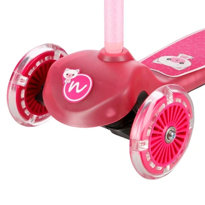 Nils Fun HLB001 LED růžová dětská koloběžka