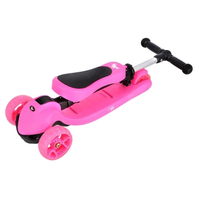 Nils Fun HLB12 2v1 růžová dětská koloběžka
