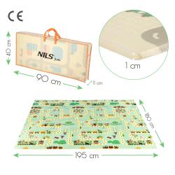 NILS Fun Dětská skládací pěnová podložka MD04 City