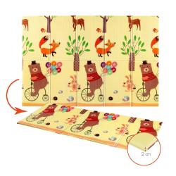 NILS Fun Dětská skládací pěnová podložka MD04 Forest