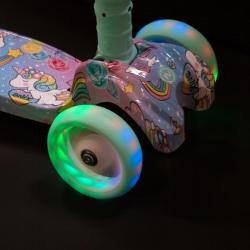 Nils Dětská tříkolová koloběžka Fun HLB15A mint s LED