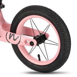 Nils Fun RB901 s 12 pumpovanými kolesami a LED ružové detské odrážadlo