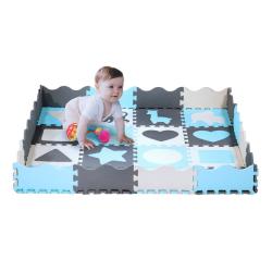 NILS Fun Dětská pěnová puzzle podložka MD03 modrá