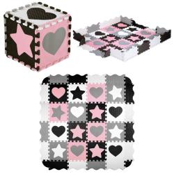 NILS Fun Dětská pěnová puzzle podložka MD03 růžová