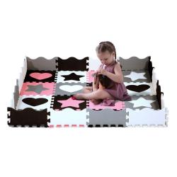 NILS Fun Dětská pěnová puzzle podložka MD03 růžová