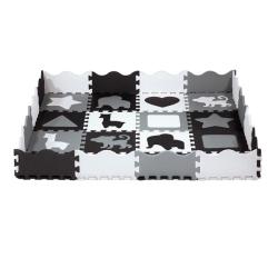 NILS Fun Dětská pěnová puzzle podložka MD03 šedá