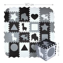 NILS Fun Dětská pěnová puzzle podložka MD03 šedá