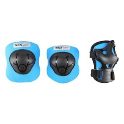 NILS Helma s chrániči MTW01+H210 modrá POUZE VEL.S 48-52 cm (VÝPRODEJ)