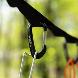 NILS CAMP Hliníková karabina NC1707 12kN černá