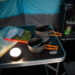 Nils CAMP Kempingová sada 2 hrncov s príborom NC1704