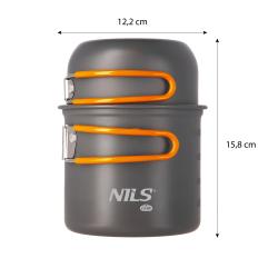 Nils CAMP Kempingová sada 2 hrncov s príborom NC1704
