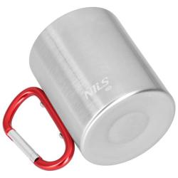 Nils Kempingový hrnek Camp NC17110 s karabinou 300ml červený