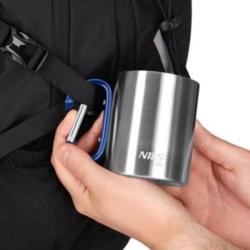 Nils Kempingový hrnek Camp NC17110 s karabinou 300ml modrý