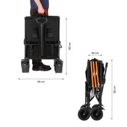 Nils Camp NC2607 XXL 160L černo-oranžový kempingový vozík