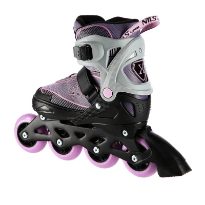Nils Extreme NA11008 šedo-růžové dětské kolečkové brusle