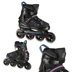 Nils NA1128 čierno-fialové kolieskové korčule