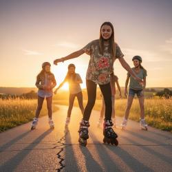 Nils NA2053A VIBE ružové kolieskové korčule