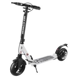 Nils Extreme HM208T biela odpružená kolobežka s ručnou brzdou