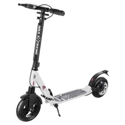 Nils Extreme HM208T bílá odpružená koloběžka s ruční brzdou