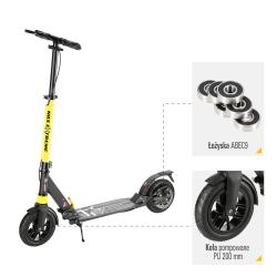 Nils Extreme HM208T čierna kolobežka - odpružená s nafukovacími kolesami