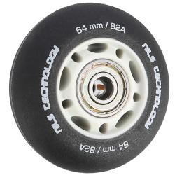 Nils Matná kolečka Extreme PU 64x24 82A s ložisky ABEC 9, černá, 4 ks