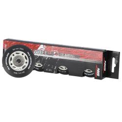 Nils Matná kolečka Extreme PU 64x24 82A s ložisky ABEC 9, černá, 4 ks