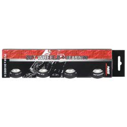 Nils Matná kolečka Extreme PU 64x24 82A s ložisky ABEC 9, černá, 4 ks