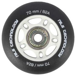 Nils Matná kolečka Extreme PU 70x24 82A s ložisky ABEC 9, černá, 4 ks
