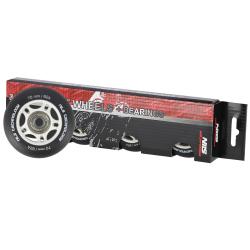 Nils Matné kolieska Extreme PU 70x24 82A s ložiskami ABEC 9, čierna, 4 ks