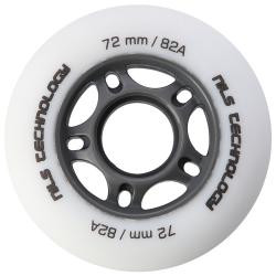 NILS Matné kolieska PU 72x24 82A, biela, 4 ks