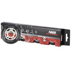 NILS Matná kolečka PU 72x24 82A, černá, 4 ks