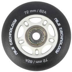 Nils Matné kolieska Extreme PU 72x24 82A s ložiskami ABEC 9, čierna, 4 ks