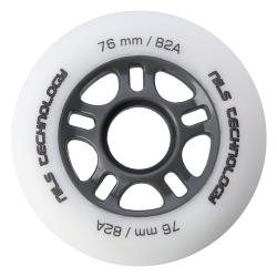 NILS Matné kolieska PU 76x24 82A, biela, 4 ks