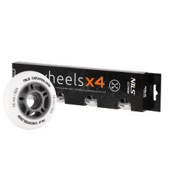 NILS Matné kolieska PU 76x24 82A, biela, 4 ks