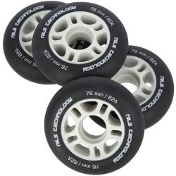 NILS Matná kolečka PU 76x24 82A, černá, 4 ks