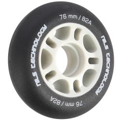 NILS Matná kolečka PU 76x24 82A, černá, 4 ks