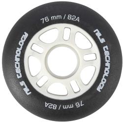 NILS Matná kolečka PU 76x24 82A, černá, 4 ks