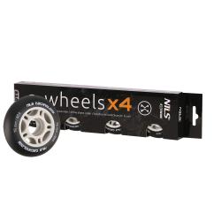 NILS Matná kolečka PU 76x24 82A, černá, 4 ks