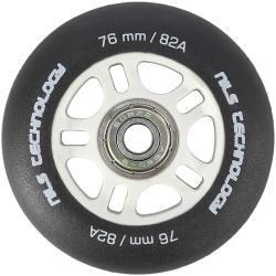 Nils Matná kolečka Extreme PU 76x24 82A s ložisky ABEC 9, černá, 4 ks